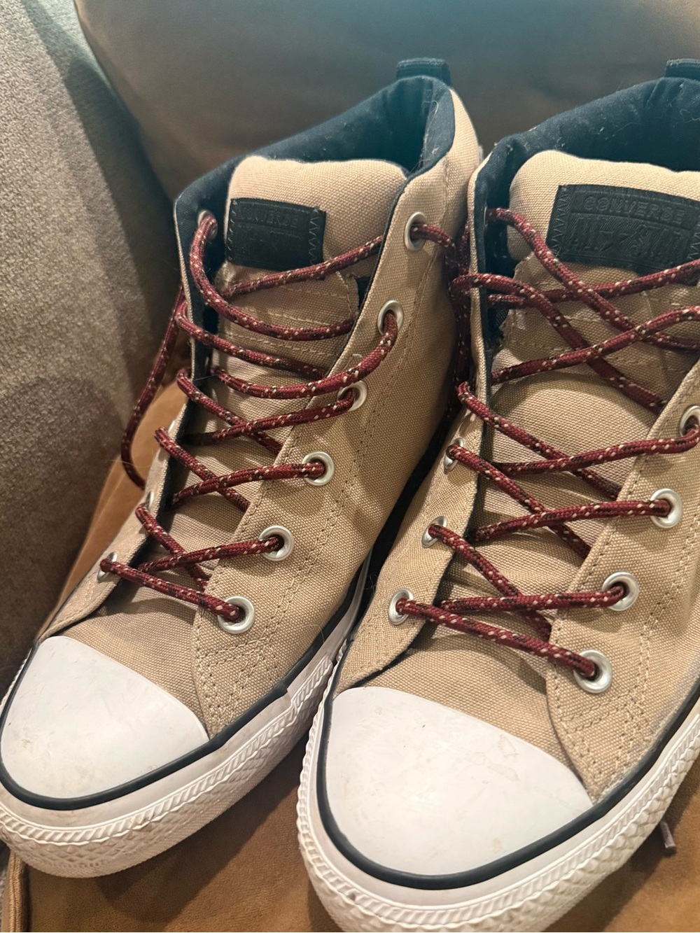 Converse Chuck Taylor All Star Street Mid Khaki Beige Men’s 10 EUC